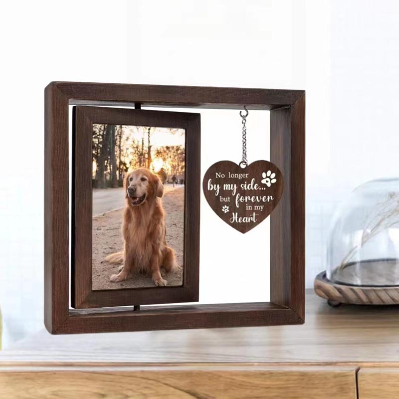 Wooden Dog Souvenir Rotating Photo Frame